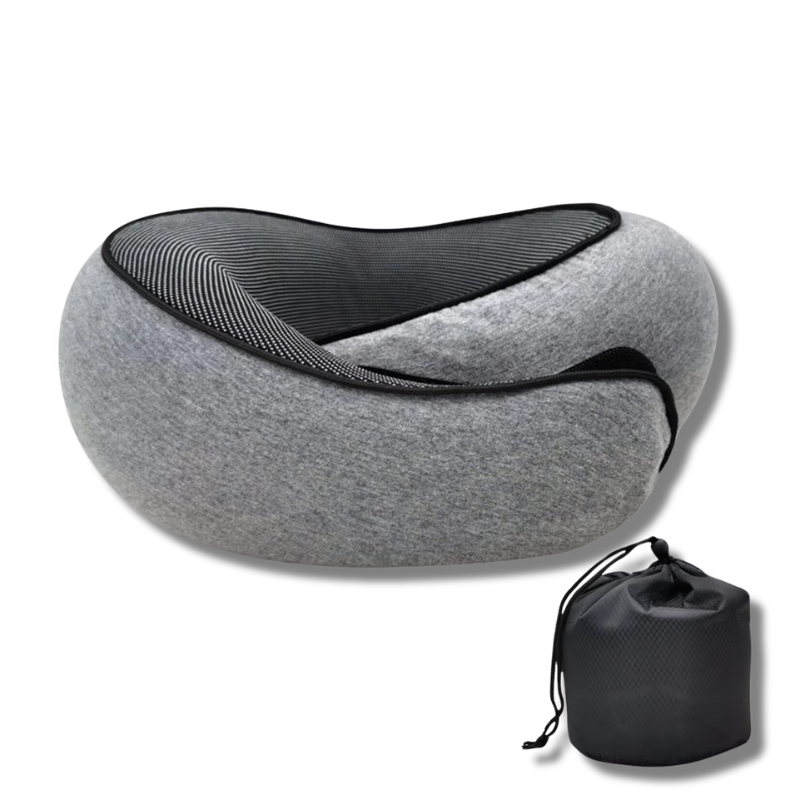 Travel Pillow - Memory Foam U-Shaped Neck Support for Comfort