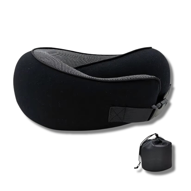 Travel Pillow - Memory Foam U-Shaped Neck Support for Comfort